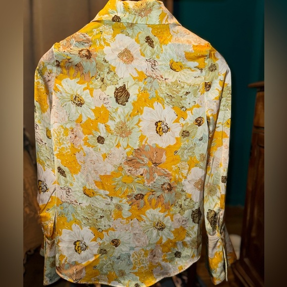 CIDER Floral Long Sleeve Women Small Top - Picture 3 of 5